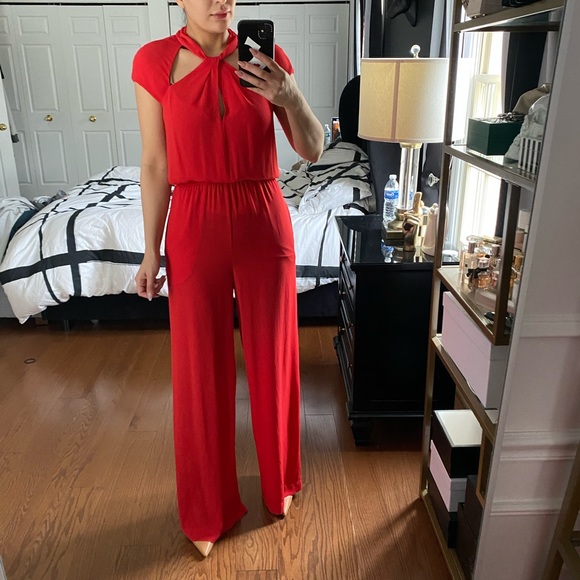BCBG red jumpsuit - Picture 5 of 5